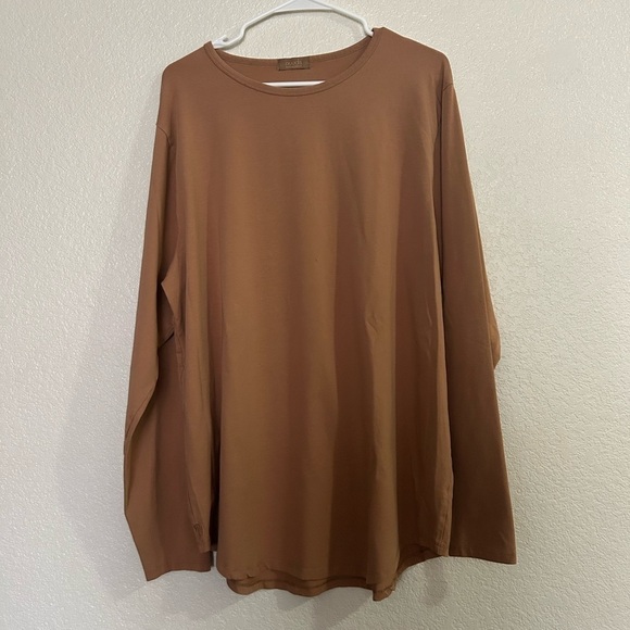 NEW Men’s Nuuds Long Sleeve Curved Hem Shirt 3X Color Cinnamon - Picture 8 of 9